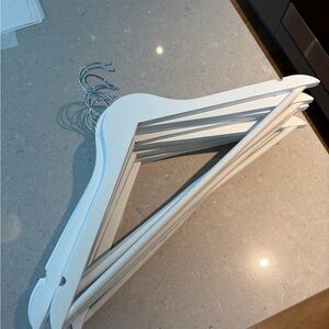 Pottery Barn White Wooden Hangers (10)